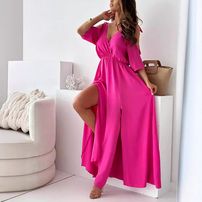 Stijlvolle High-Slit Jurk voor Dames