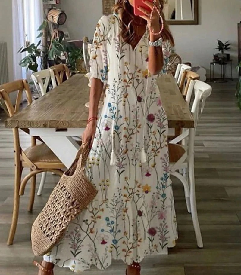 Stijlvolle Bohemian Maxi Jurk – Perfect voor Zomerse Dagen