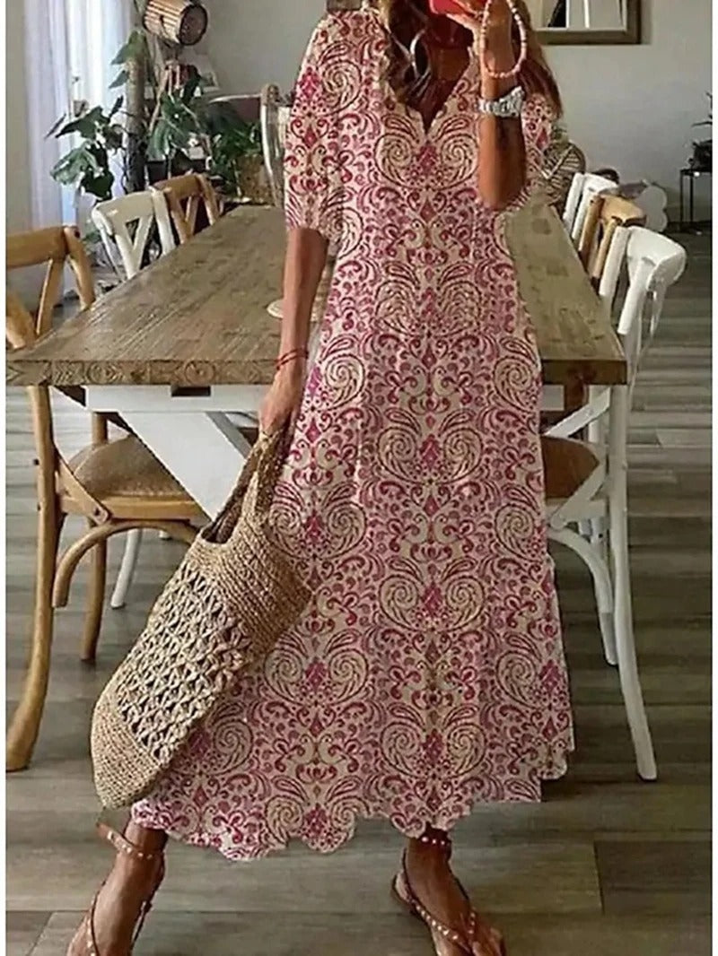Stijlvolle Jurk met Print – Perfect voor Warme Dagen