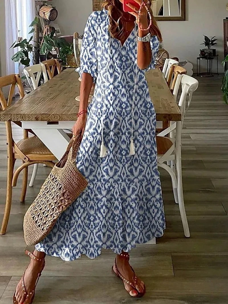 Stijlvolle Bohemian Maxi Jurk – Perfect voor Zomerse Dagen