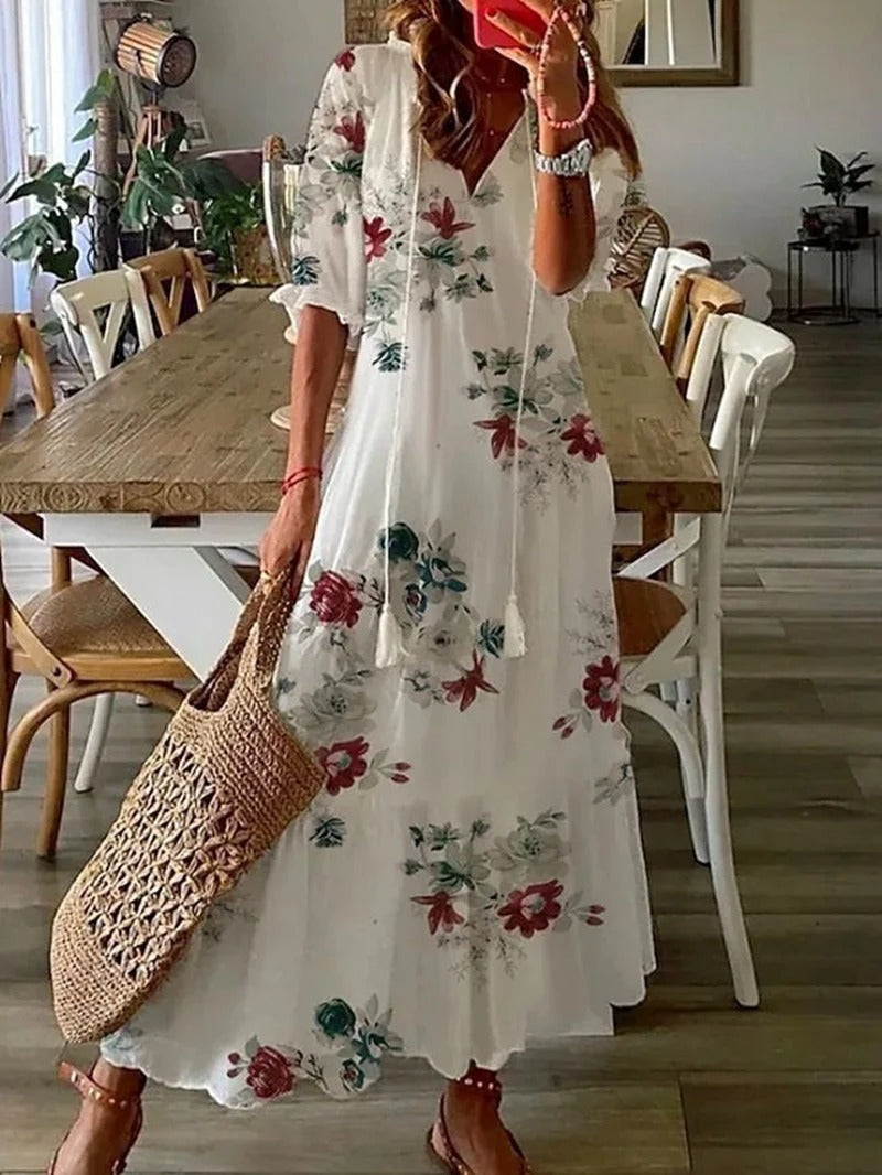 Stijlvolle Bohemian Maxi Jurk – Perfect voor Zomerse Dagen