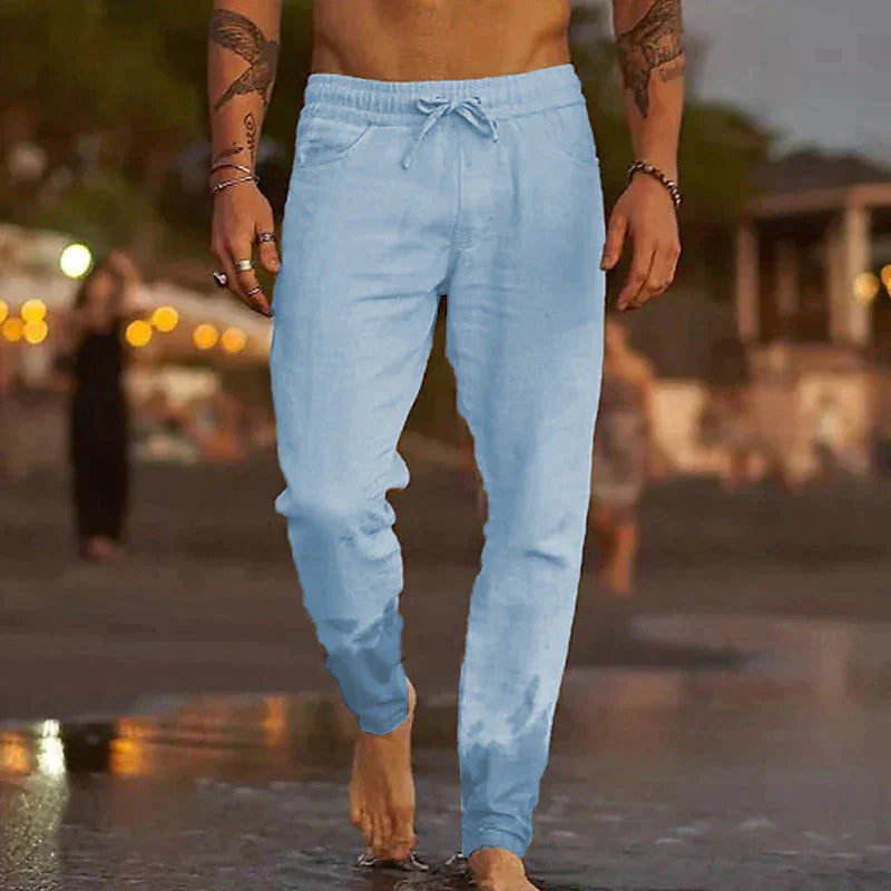 Comfortabele & Casual Linnen Broek voor Heren