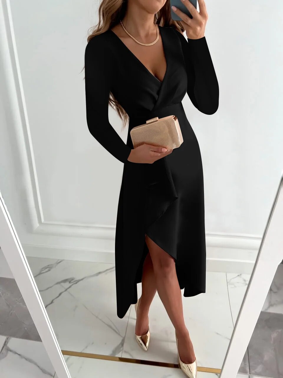 Klassieke Elegante Jurk – Perfect voor Feestelijke Gelegenheden