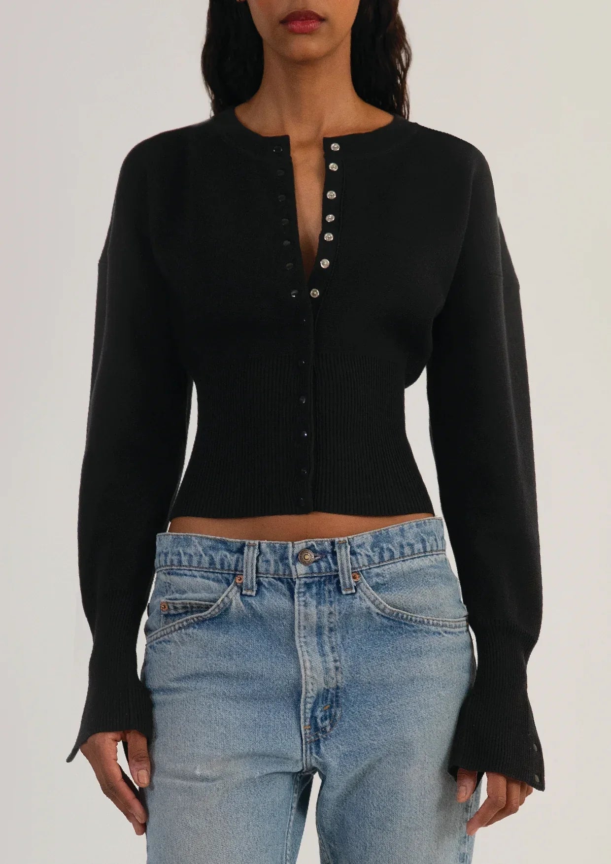 Chic Aria Sculpted Knit Cardigan voor dames