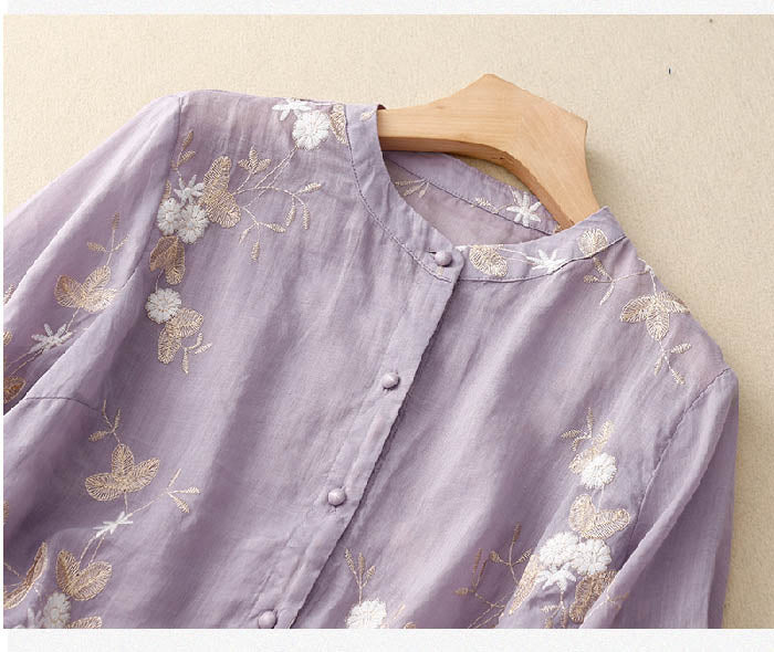 Stijlvolle Blouse met Fijne Borduursels