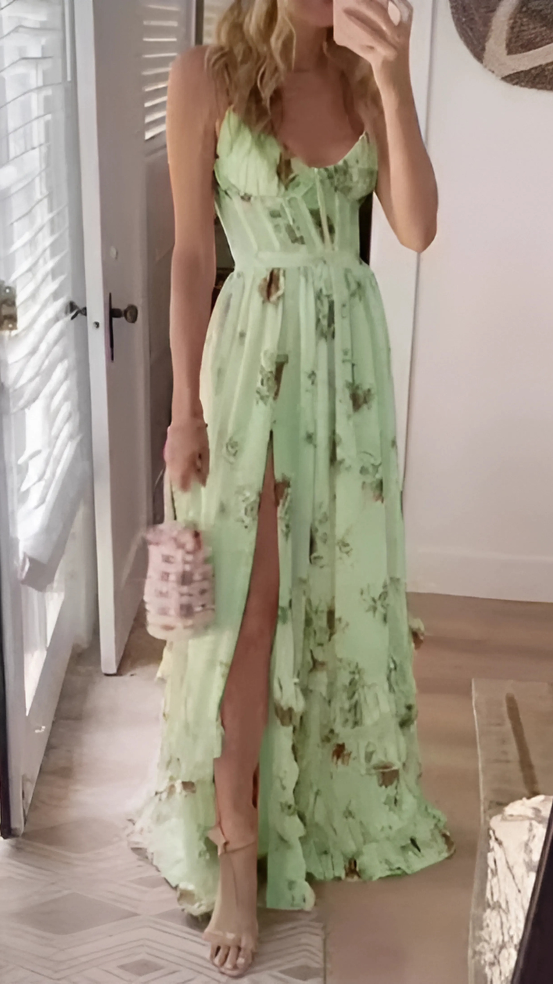 Klassieke maxi-jurk met bloemenprint voor dames
